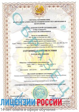Образец сертификата соответствия Судак Сертификат OHSAS 18001